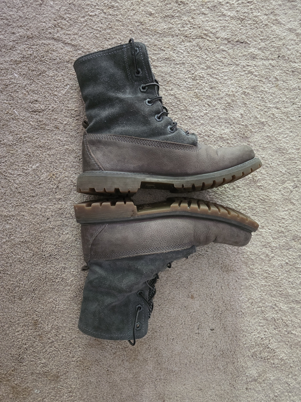 Timberland Harris Tweed Leather Fold-Down Collar Lace-Up Boots - Picture 6 of 8